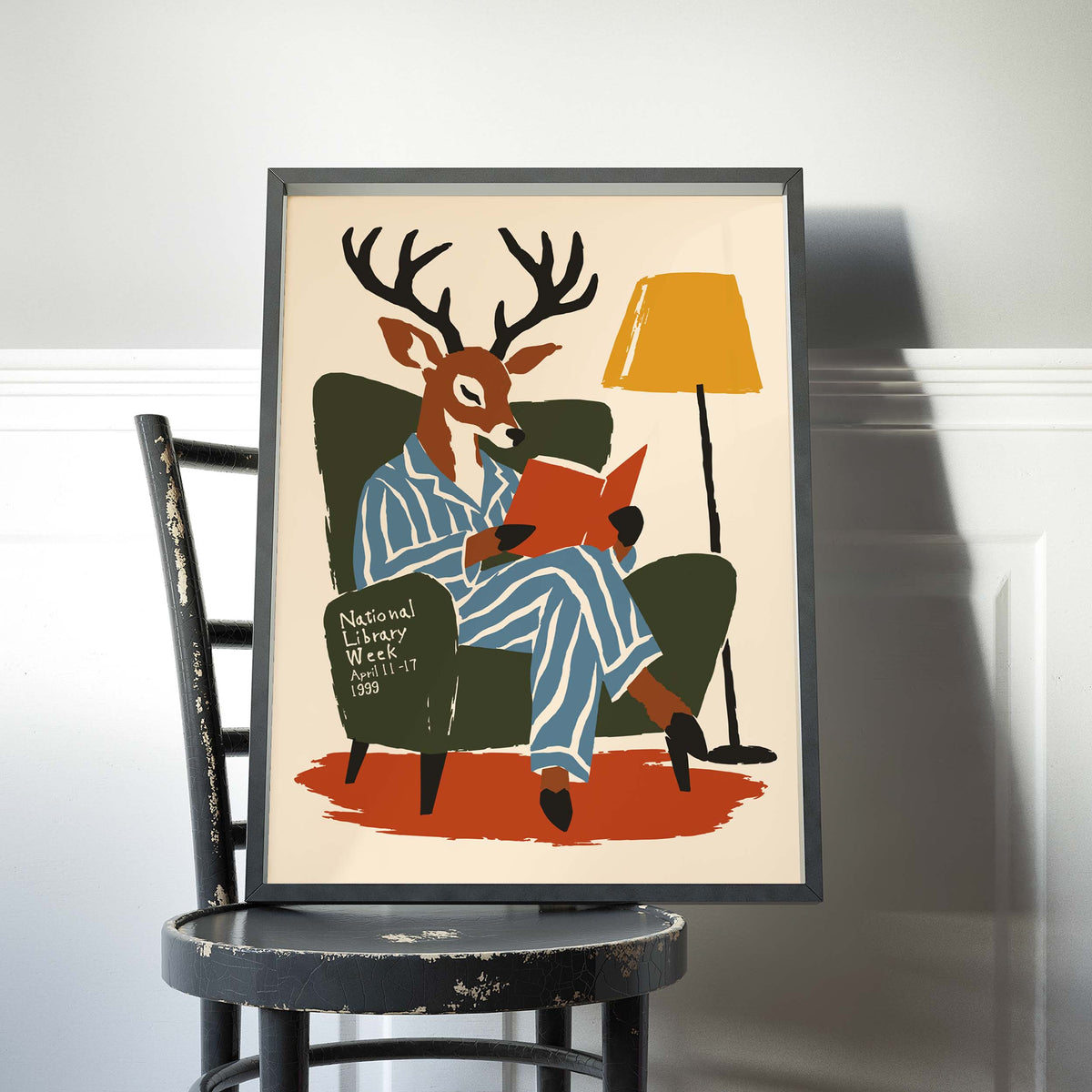 Reading Deer Library Poster Print
