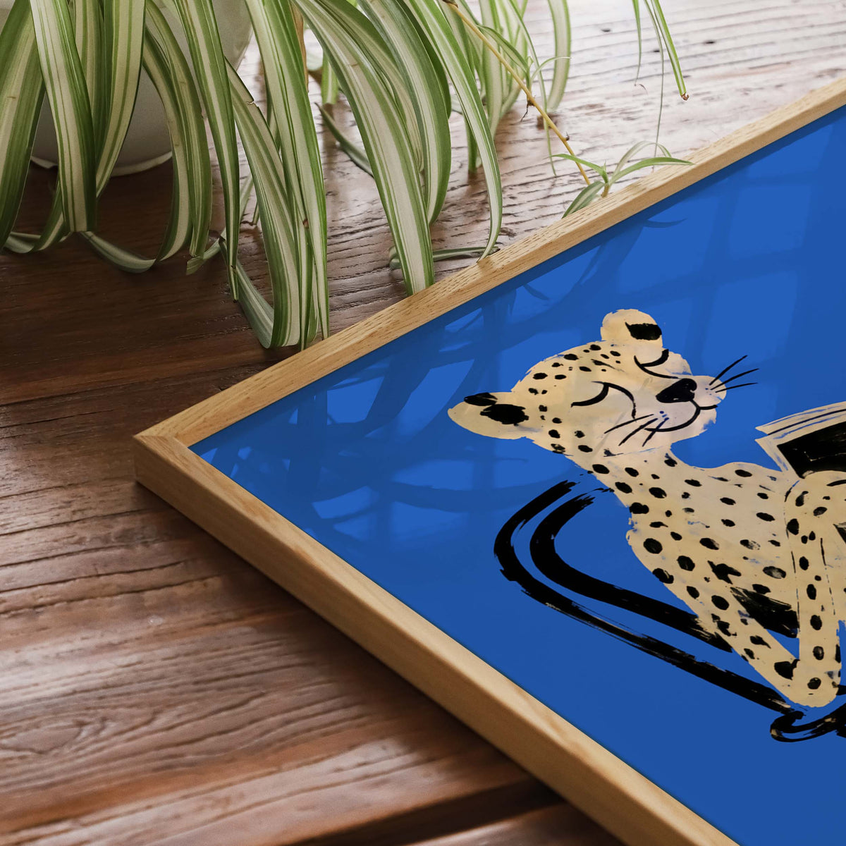 Leopard Reading Books Wall Art