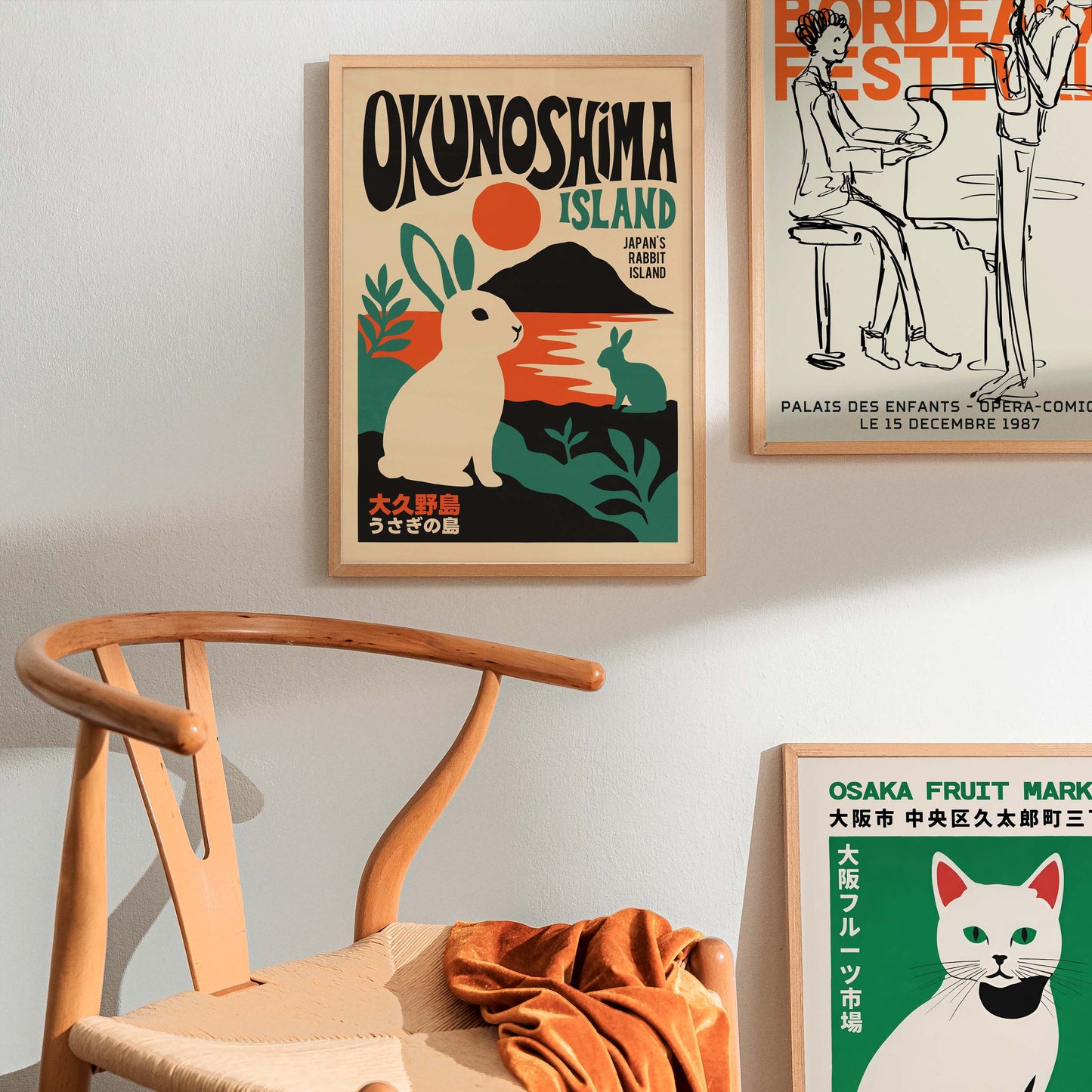 Okunoshima Rabbit Island Travel Print Bedroom