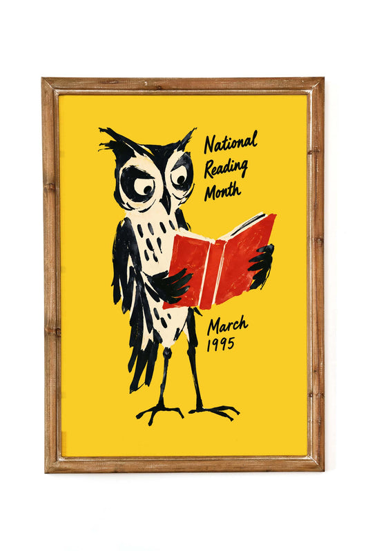National Reading Month Owl Poster