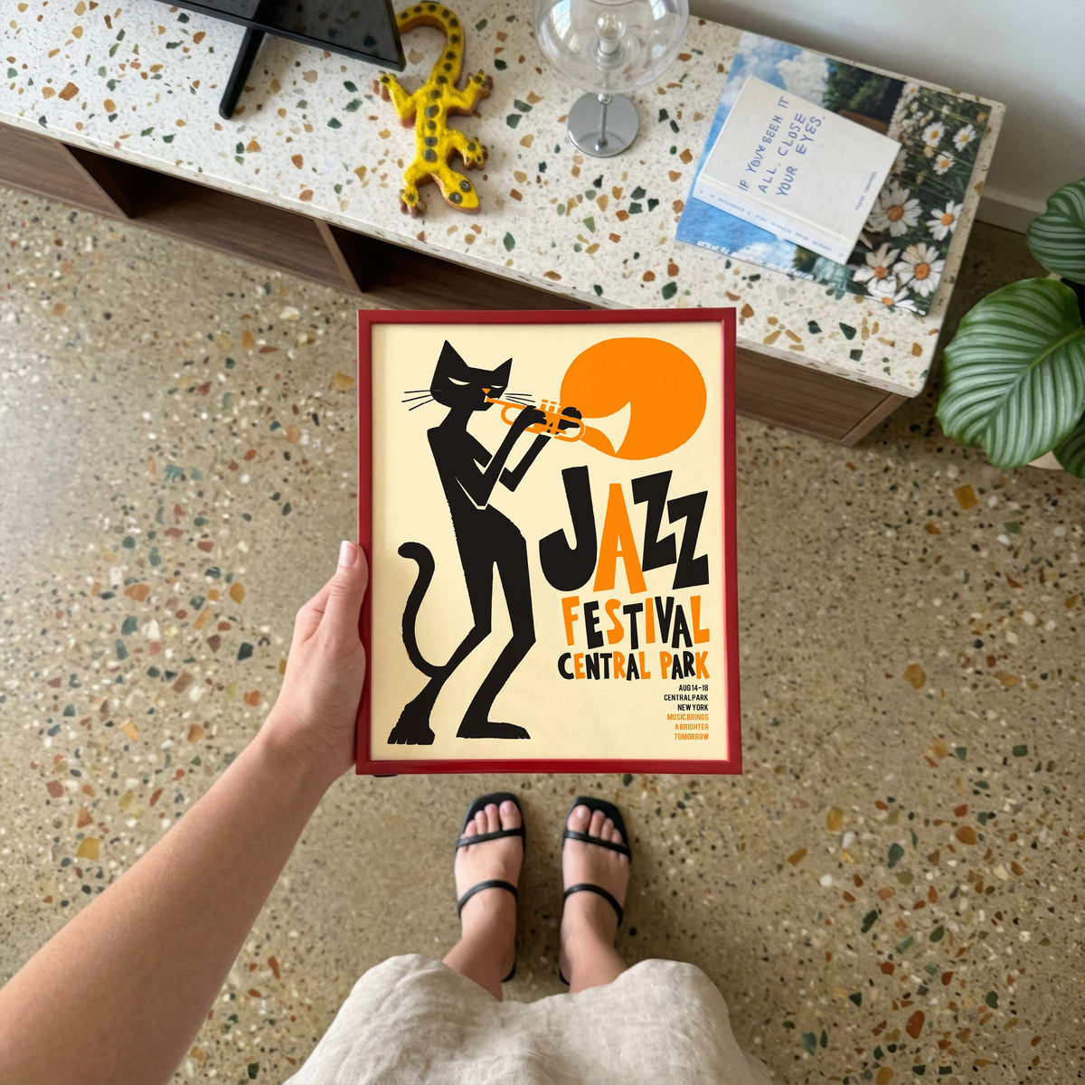 Jazz Festival Cat Poster