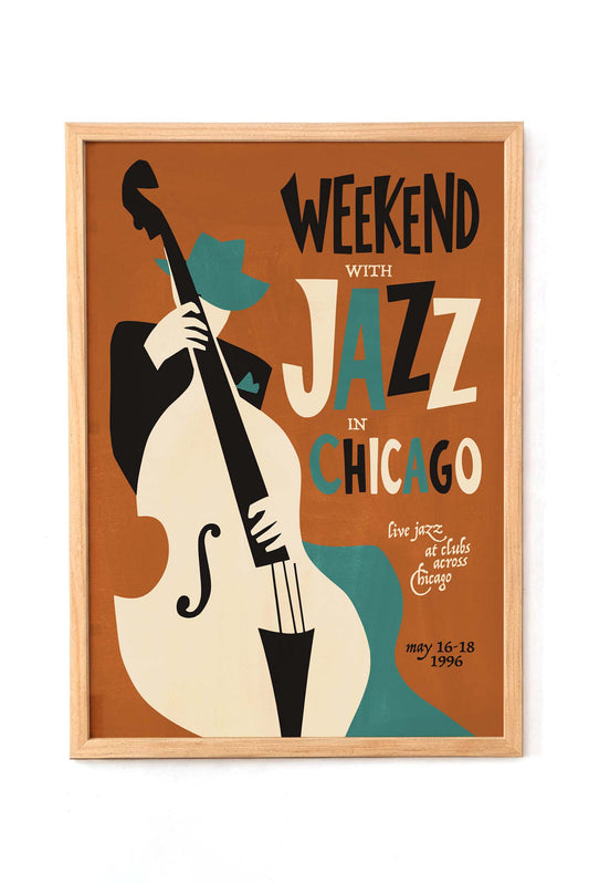Chicago Jazz Double Bass Print