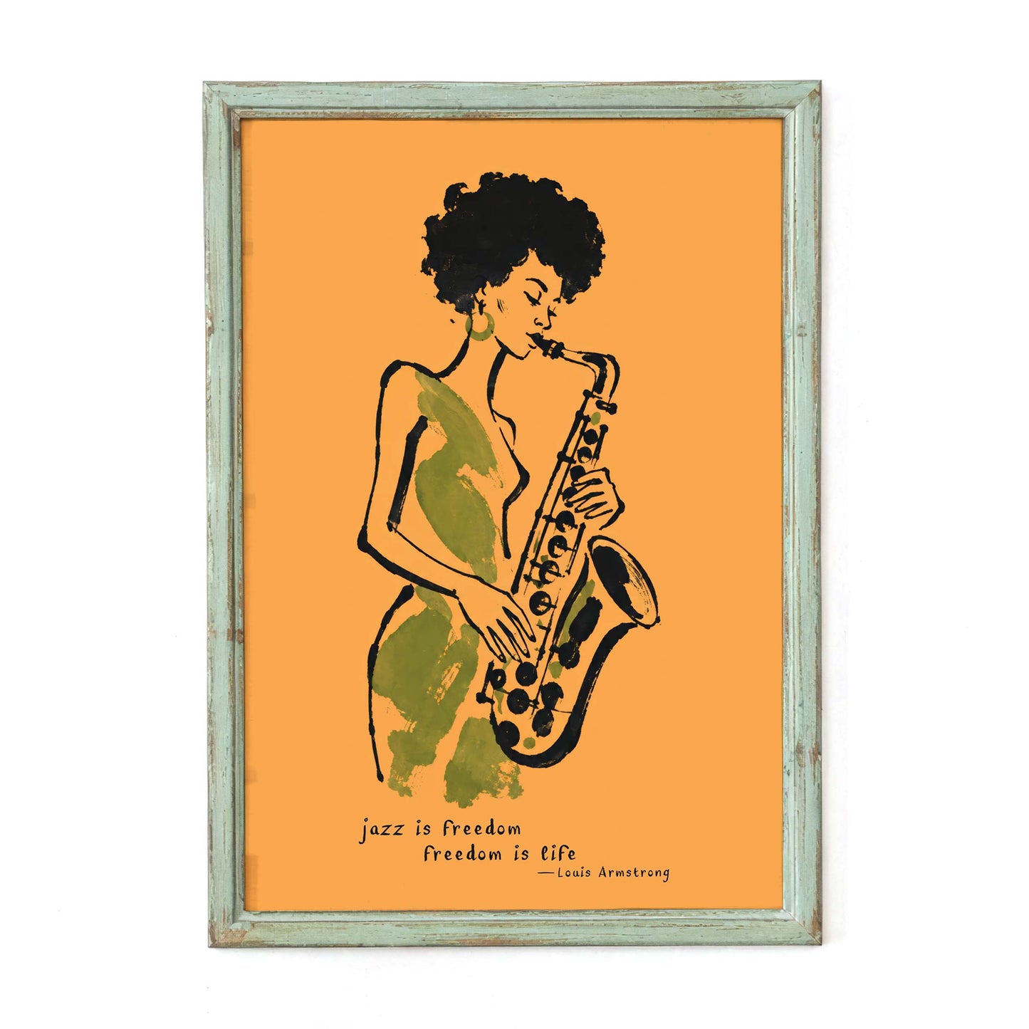 Jazz Saxophone Wall Print Music Room