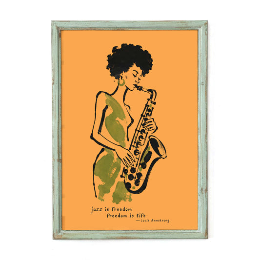 Jazz Saxophone Wall Print Music Room