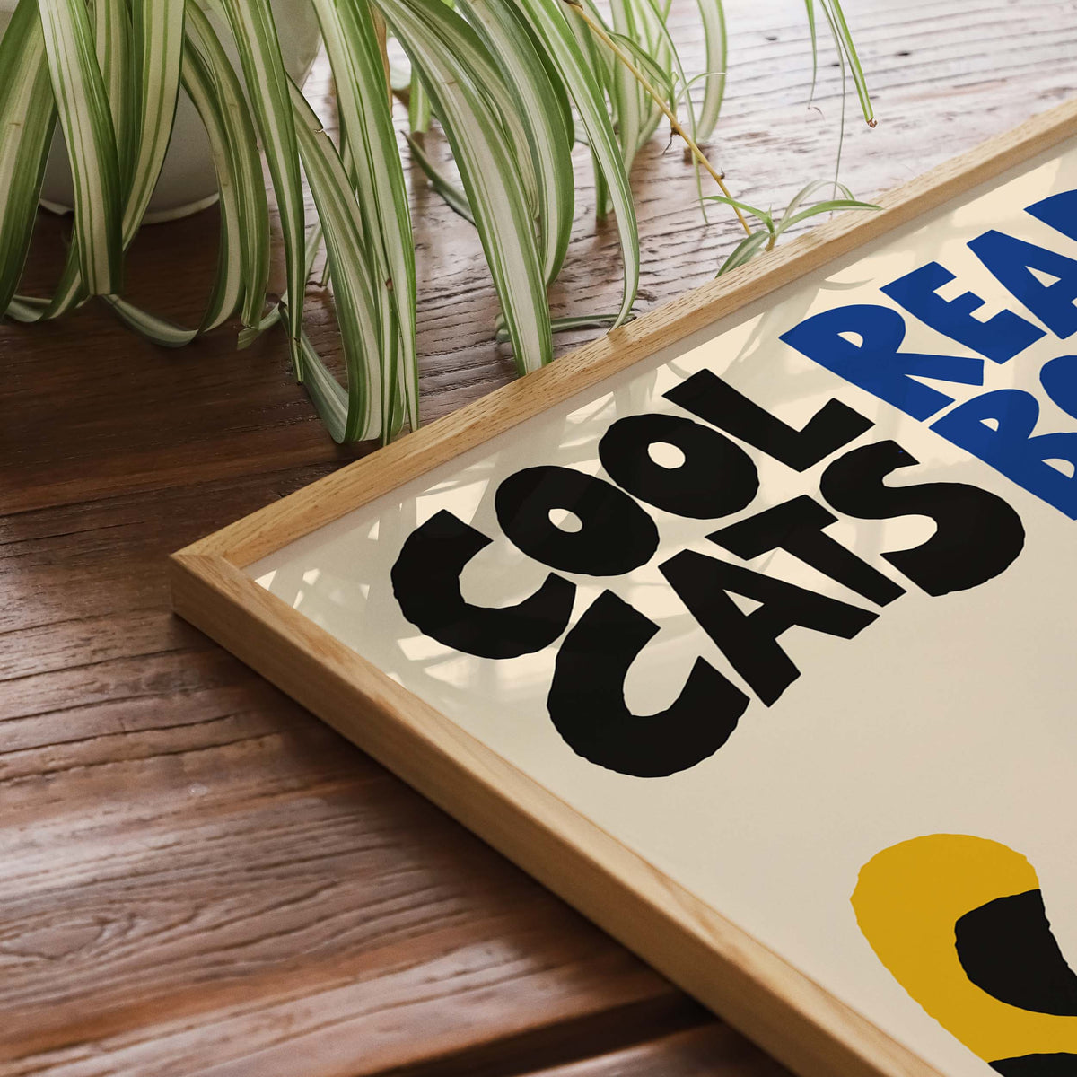 Reading Cat Book Lover Wall Art