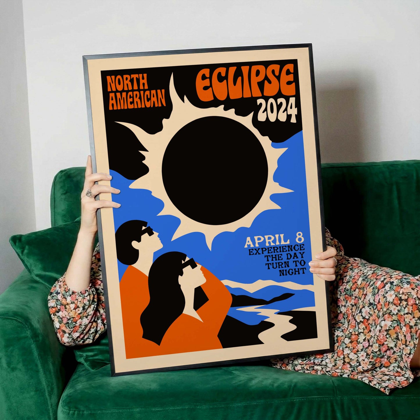 North American Eclipse Poster Living Room