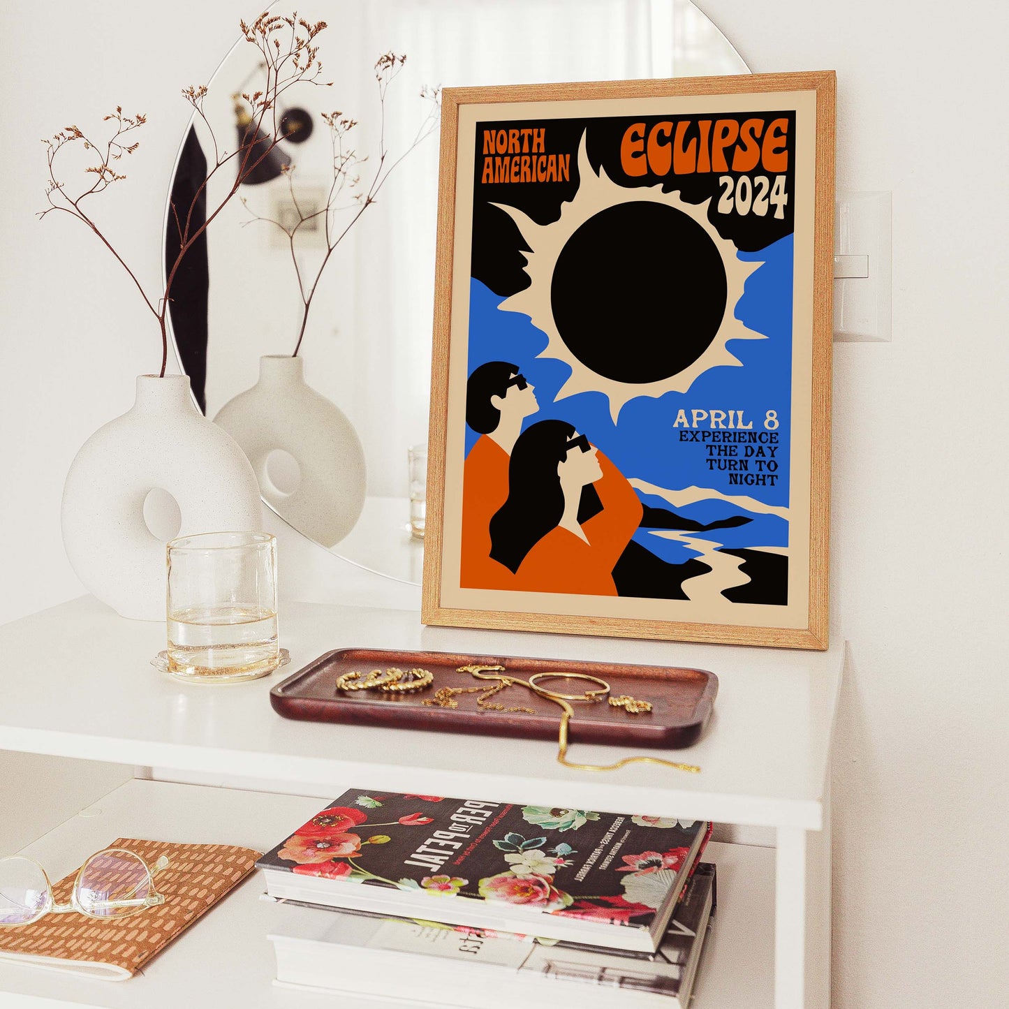 North American Eclipse Poster Living Room