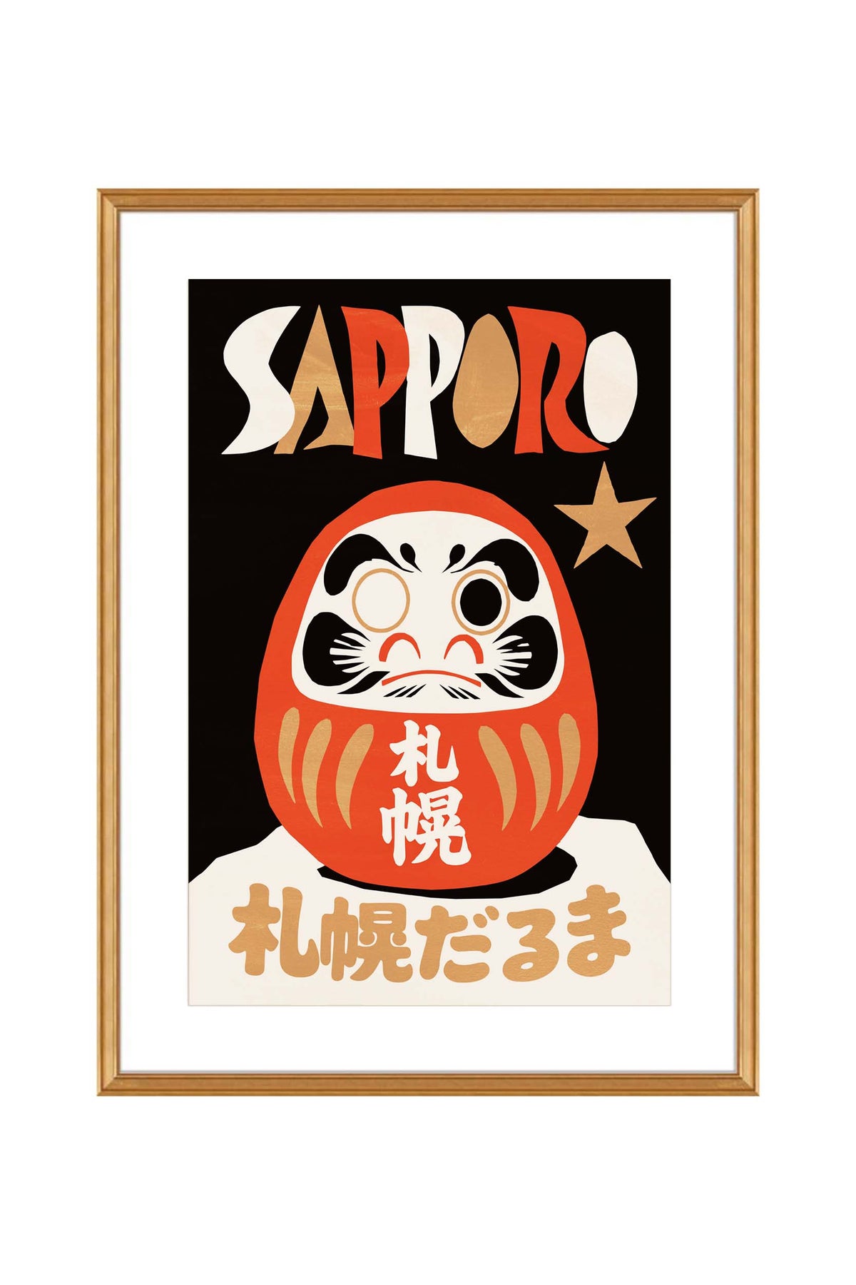 Sapporo Daruma Japan Wall Art