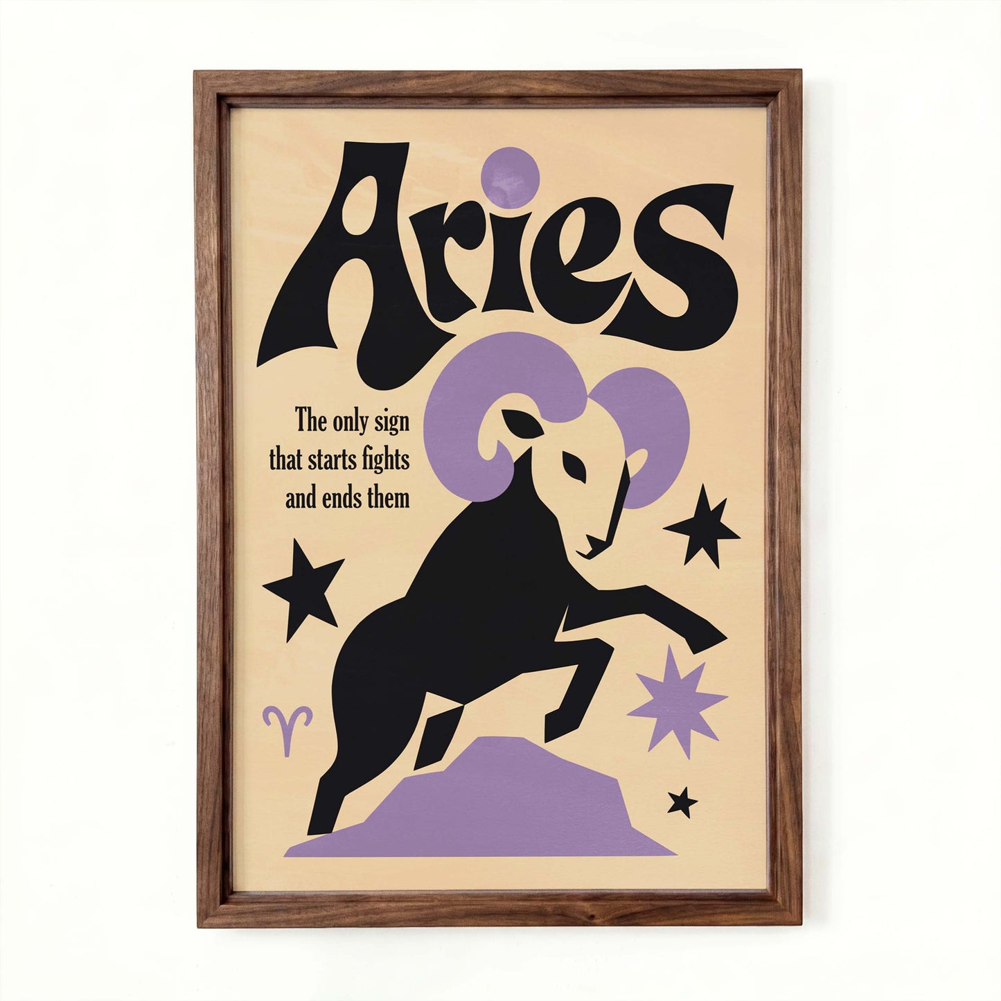 Aries Zodiac Wall Print Bedroom