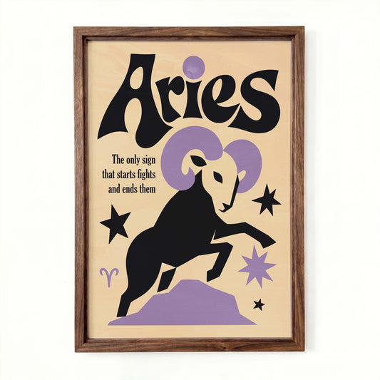 Zodiakalny Baran Plakat ścienny do sypialni