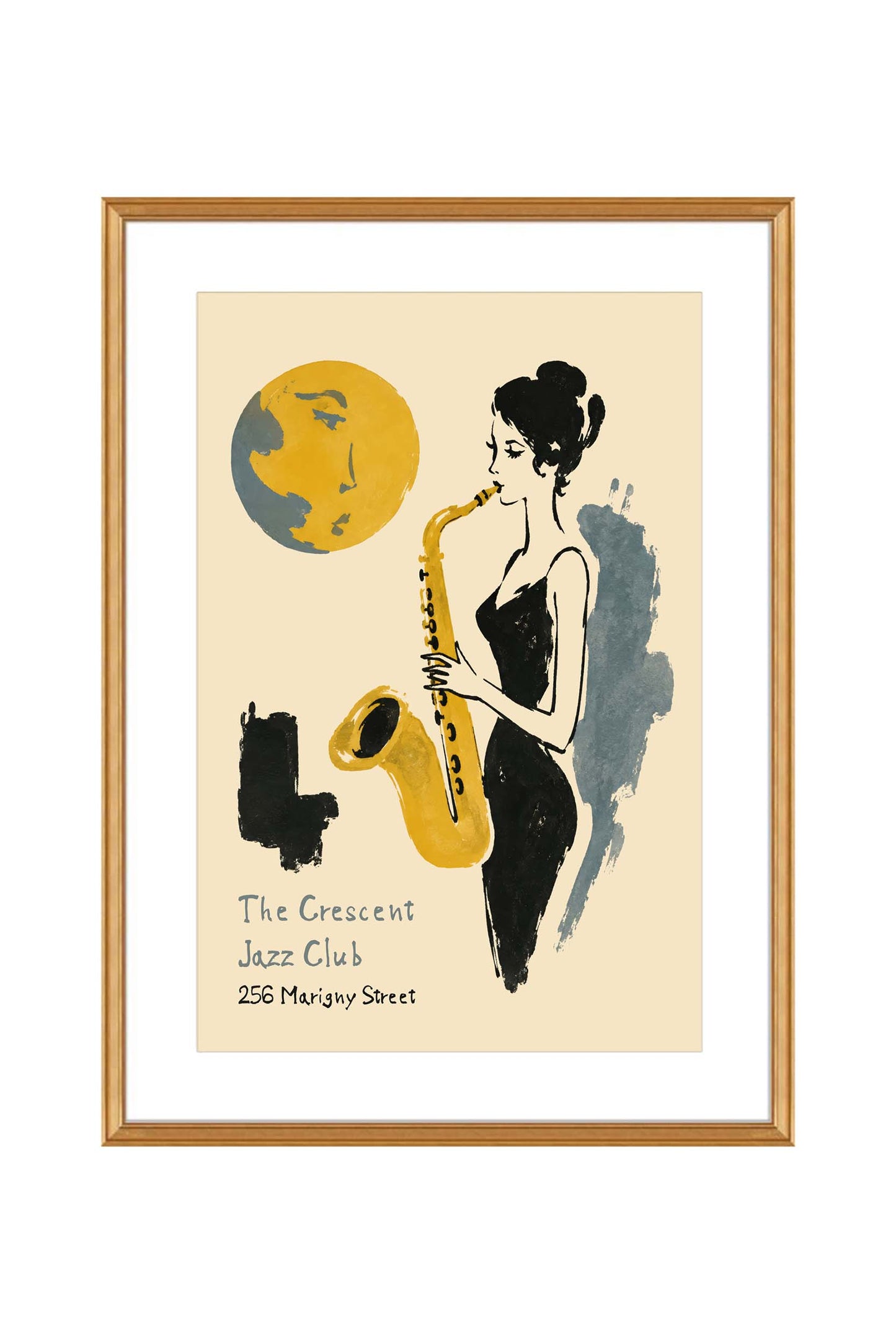 Jazz Saxophone Woman Wall Art