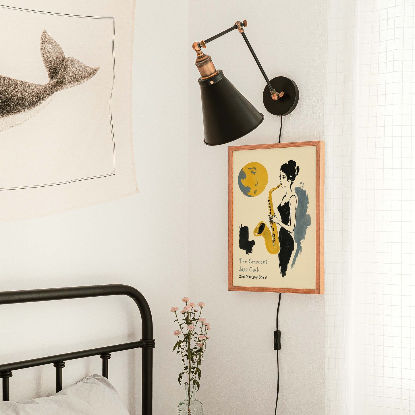 Jazz Saxophone Woman Wall Art