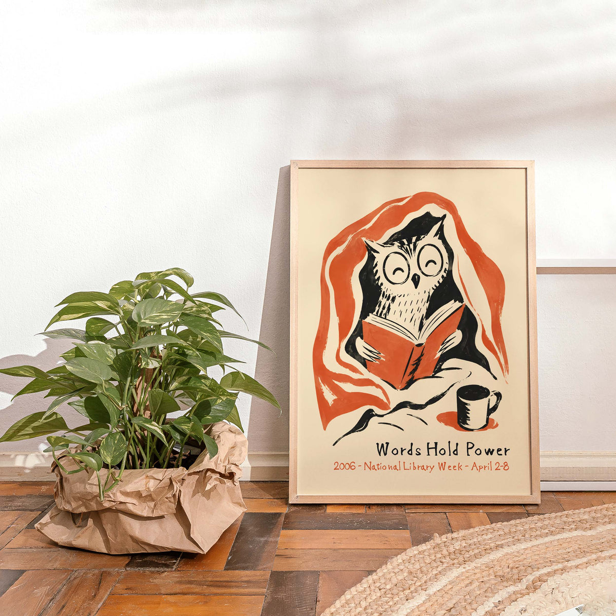 Words Hold Power Owl Poster