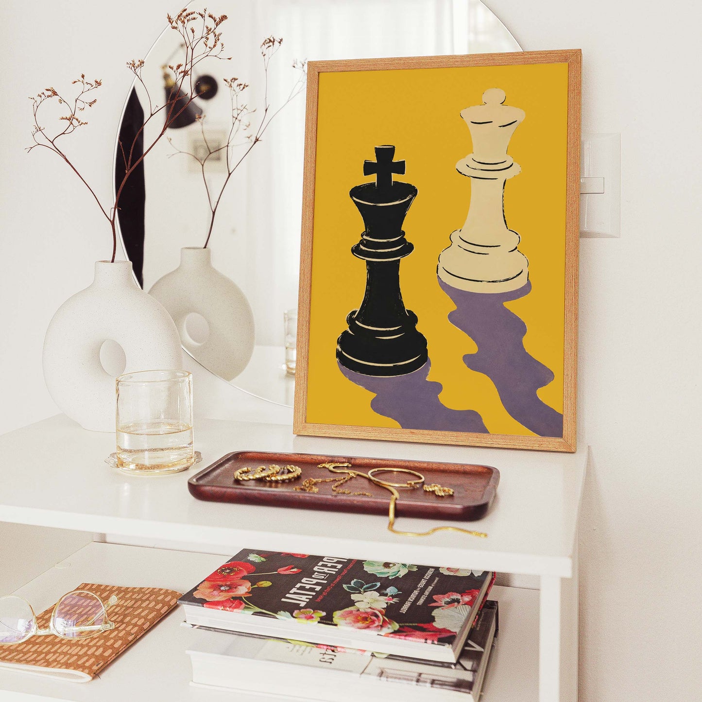 Chess King Queen Poster Print