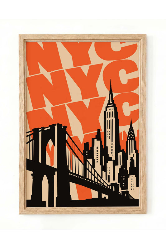 New York City Skyline Travel Wall Art Print