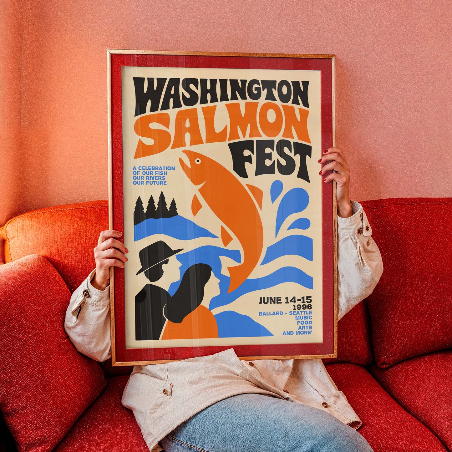 Washington Salmon Fest Poster Print