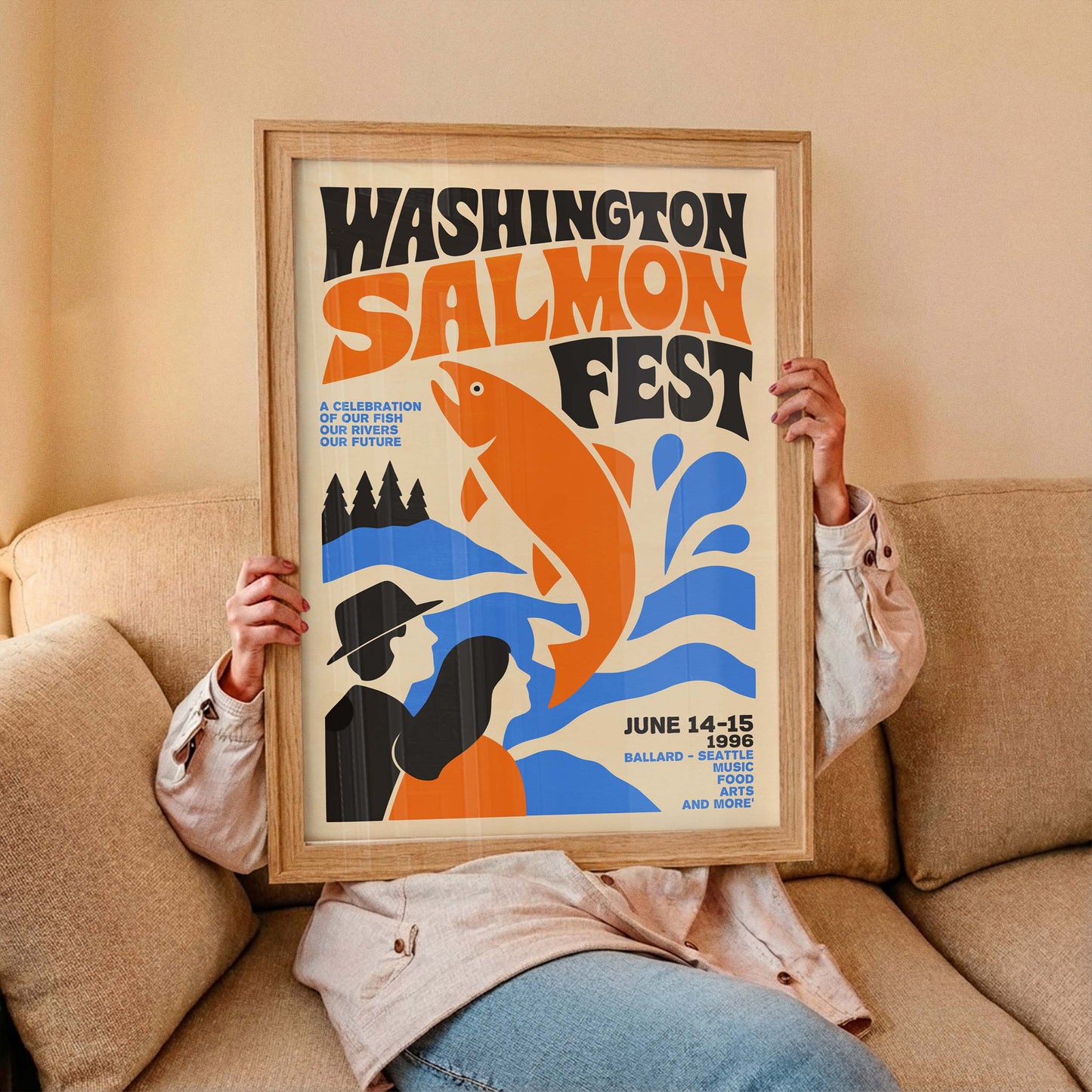 Washington Salmon Fest Poster Print