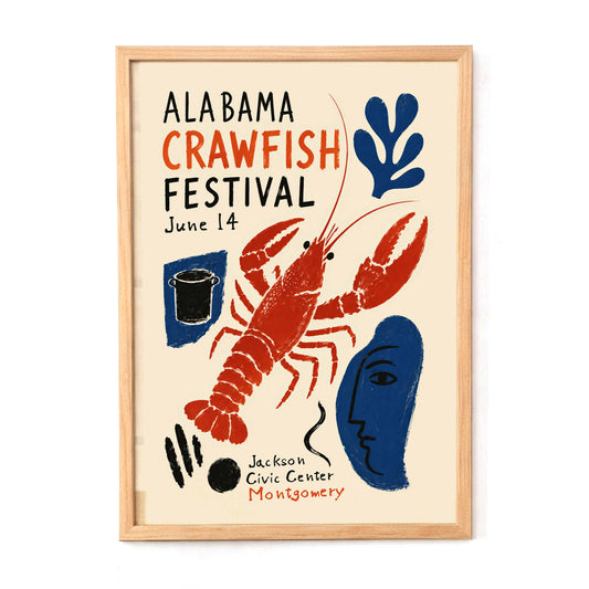 Alabama Crawfish Festival Poster Print