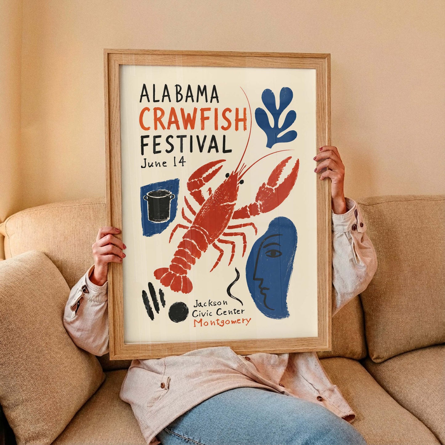 Alabama Crawfish Festival Poster Print
