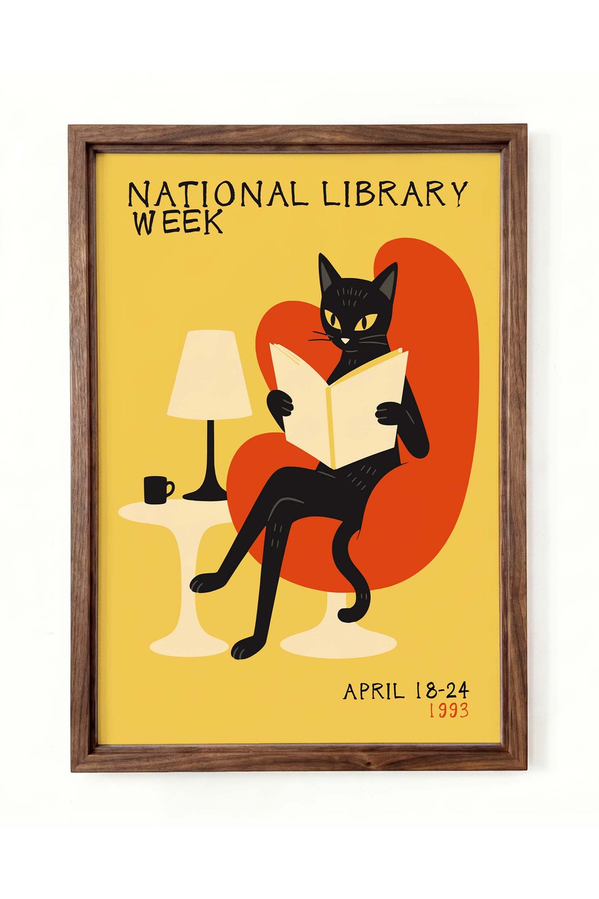National Library Week Cat Print