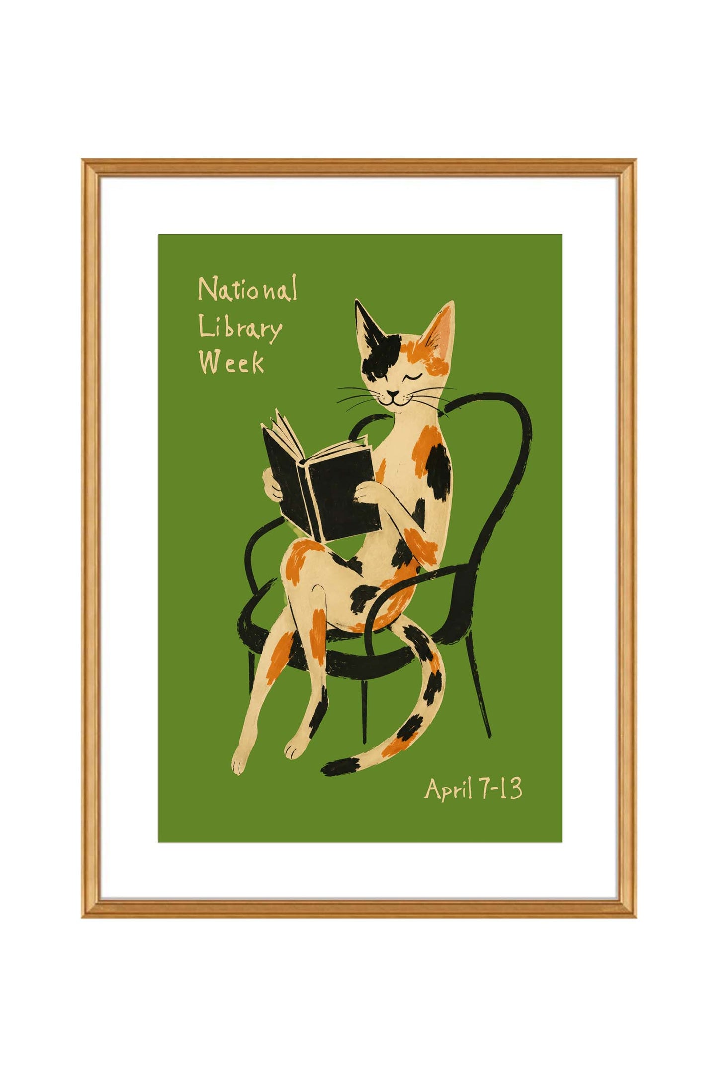 National Library Week Cat Print