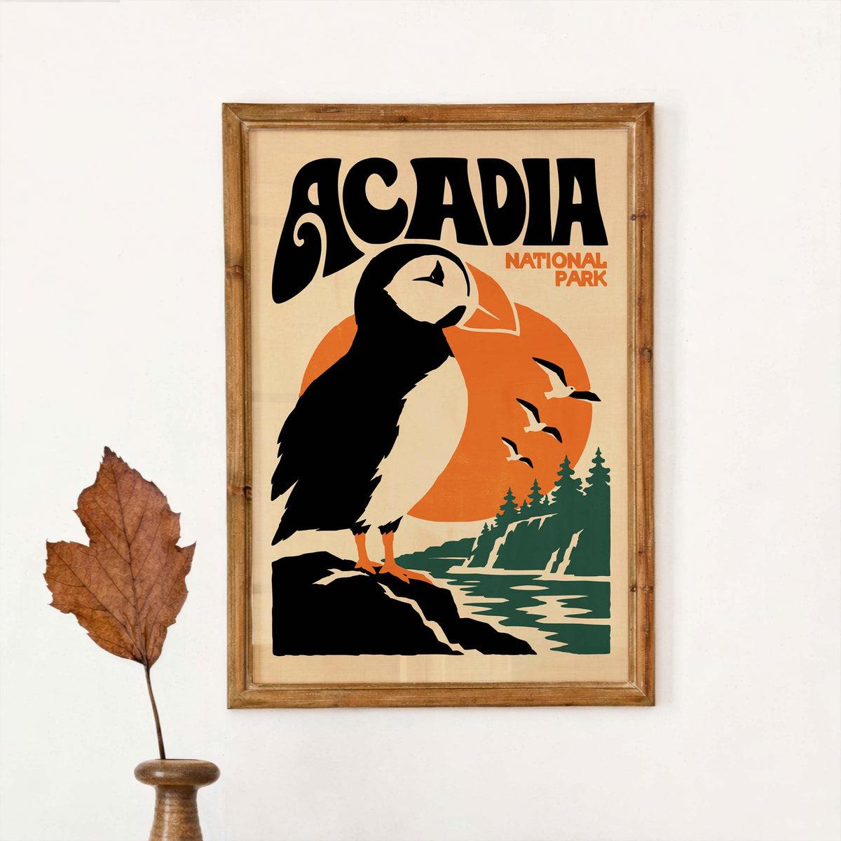 Acadia National Park Puffin Coastal Wall Art Print
