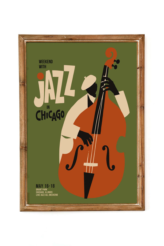 Chicago Jazz Bass Print