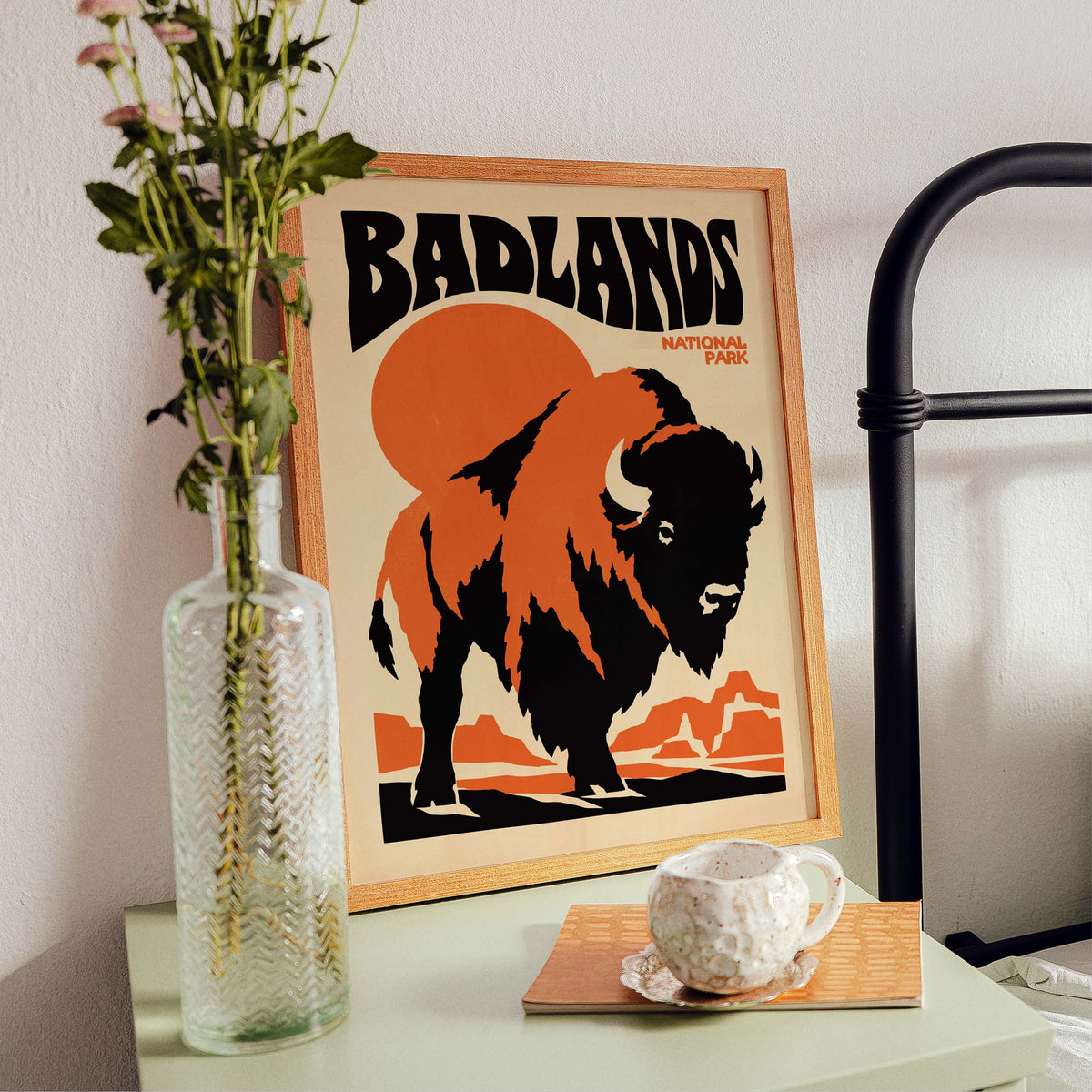 Badlands Bison National Park Print