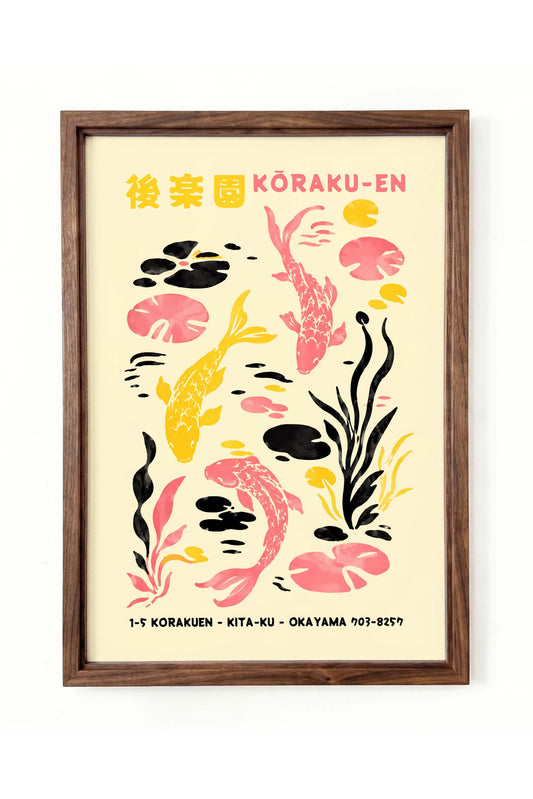 Korakuen Garden Koi Fish Poster