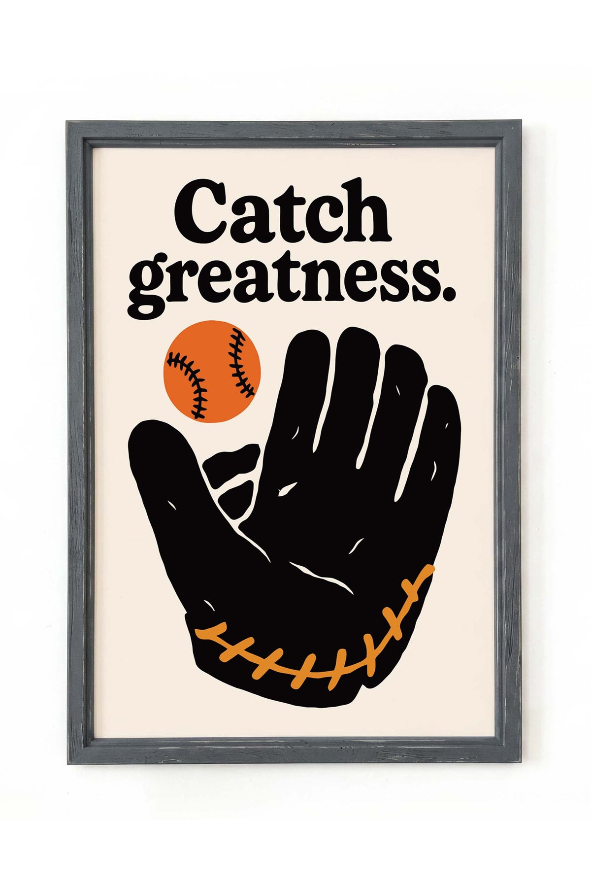 Baseball Glove Vintage Sports Poster Wall Art