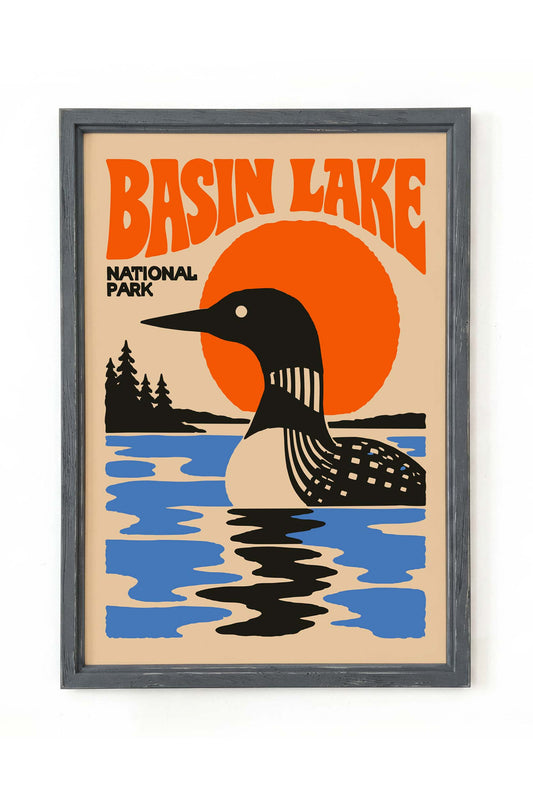 Basin Lake Loon National Park Print