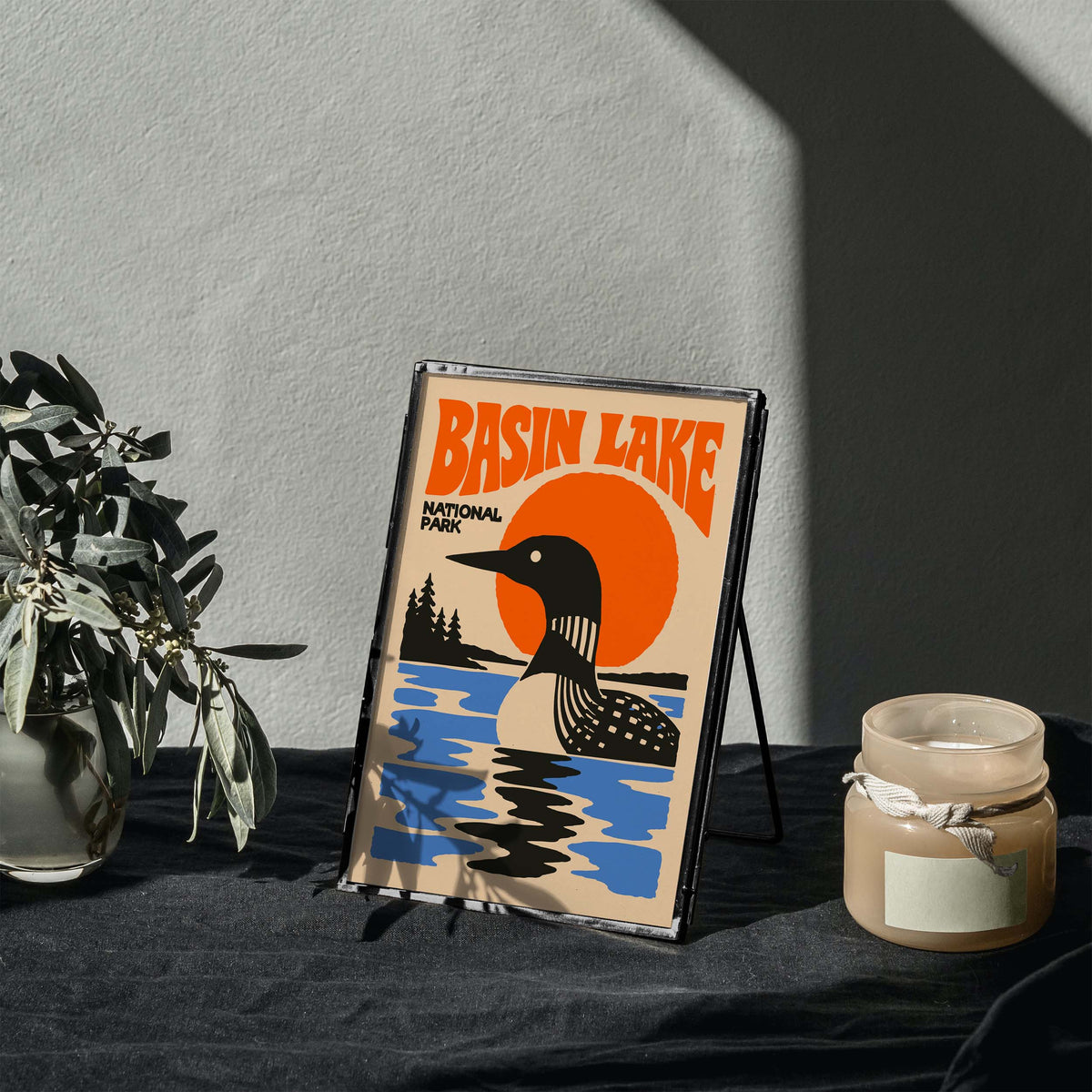 Basin Lake Loon National Park Print