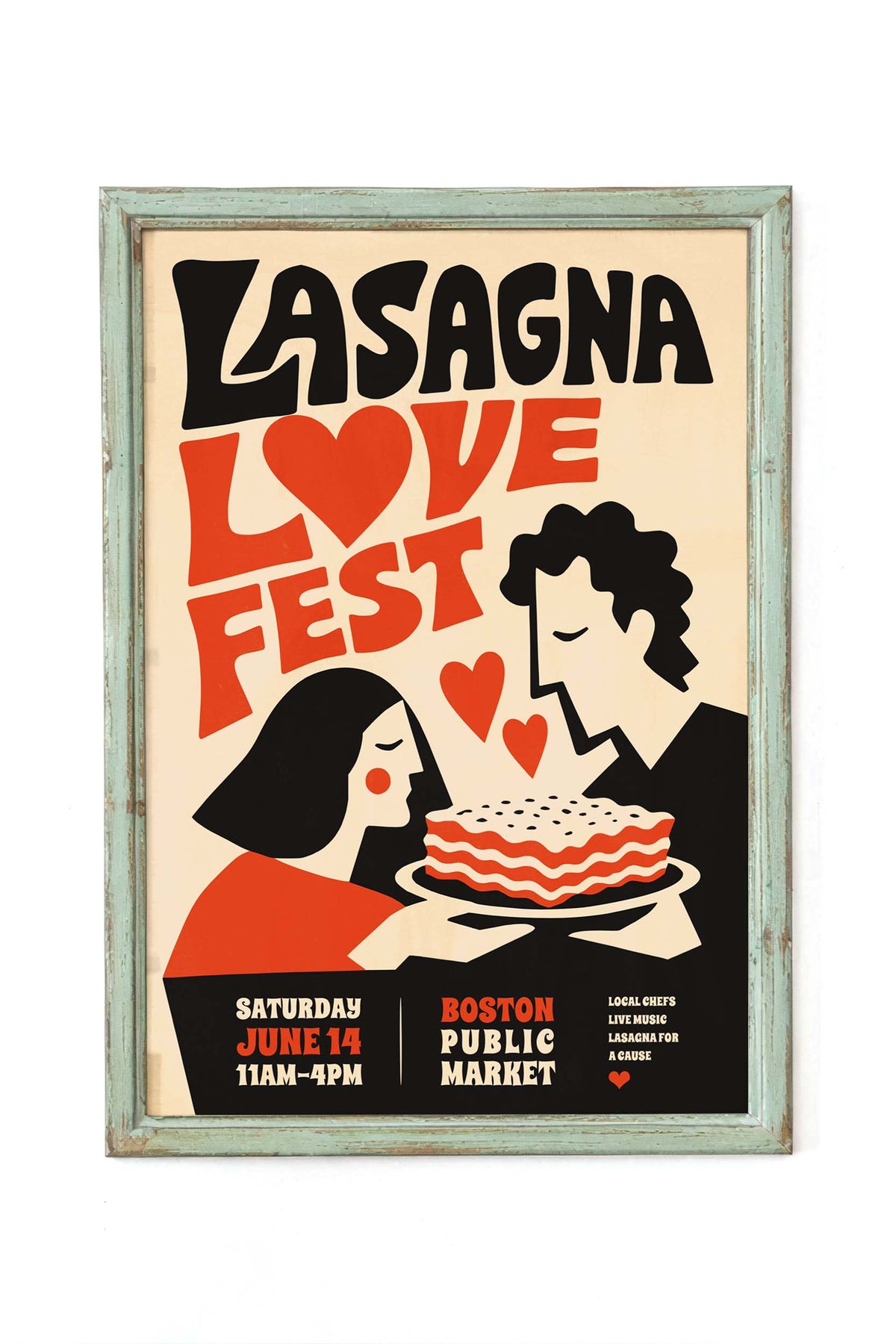 Lasagna Love Boston Poster