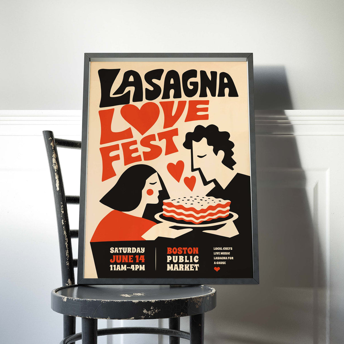 Lasagna Love Boston Poster