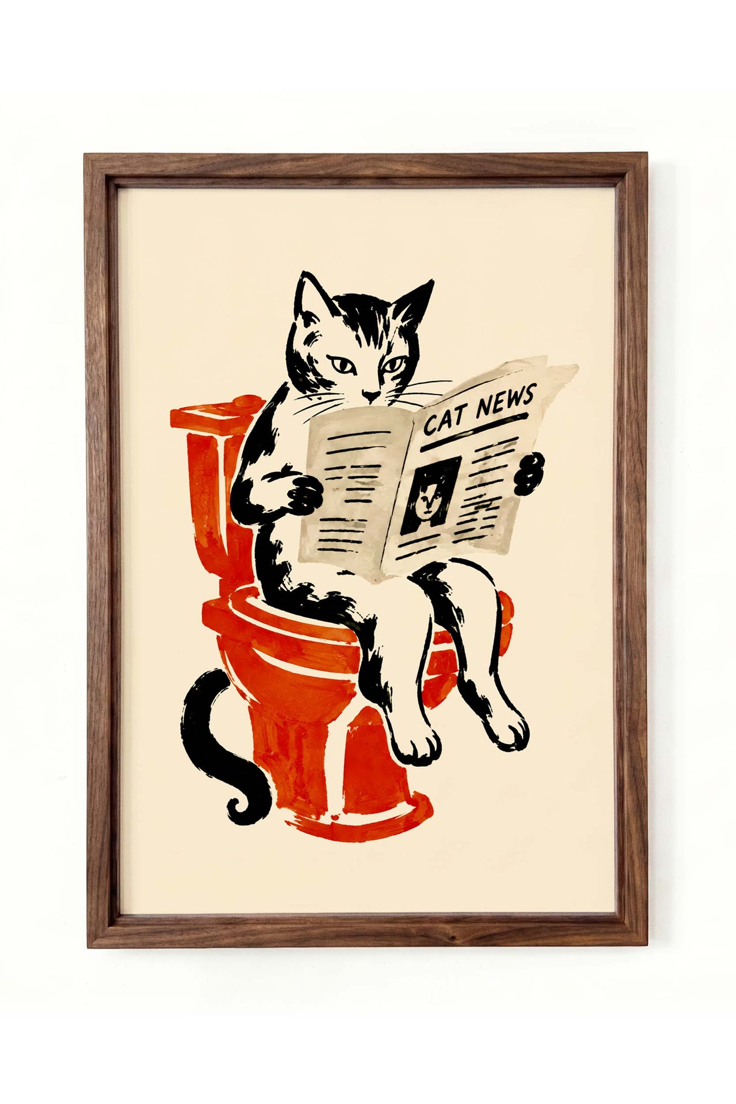 Cat News Newspaper Poster