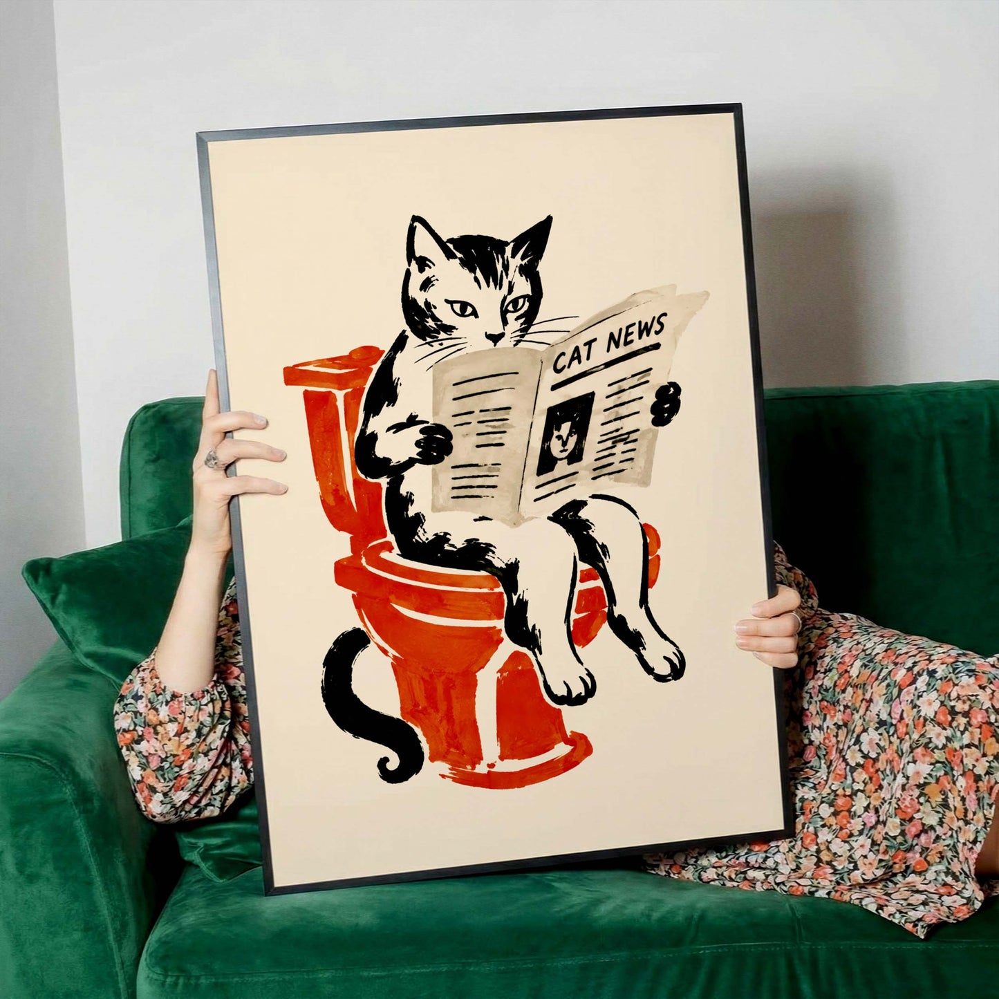 Cat News Newspaper Poster