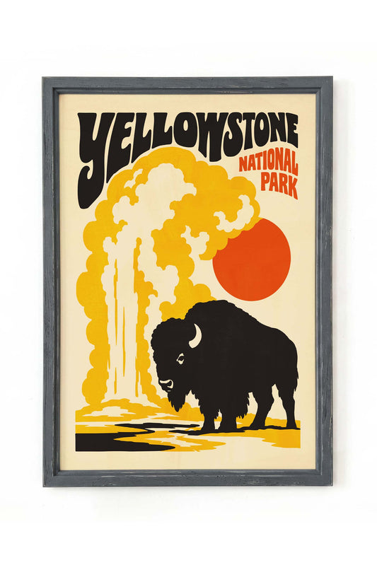 Yellowstone Bison National Park Poster