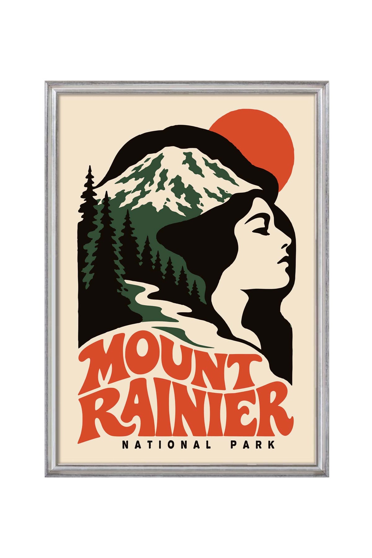 Mount Rainier National Park Travel Print