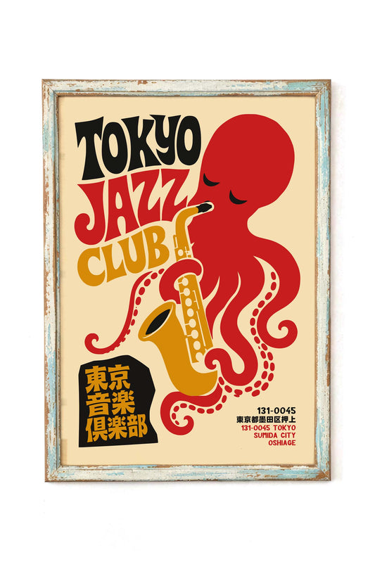 Tokyo Jazz Club Saxophone Print