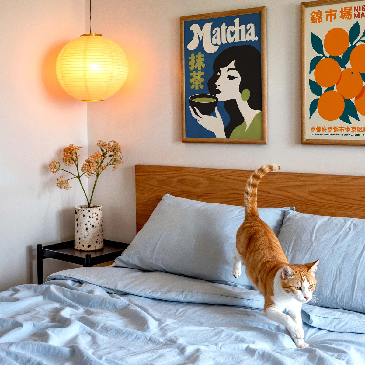 Matcha Tea Woman Wall Art