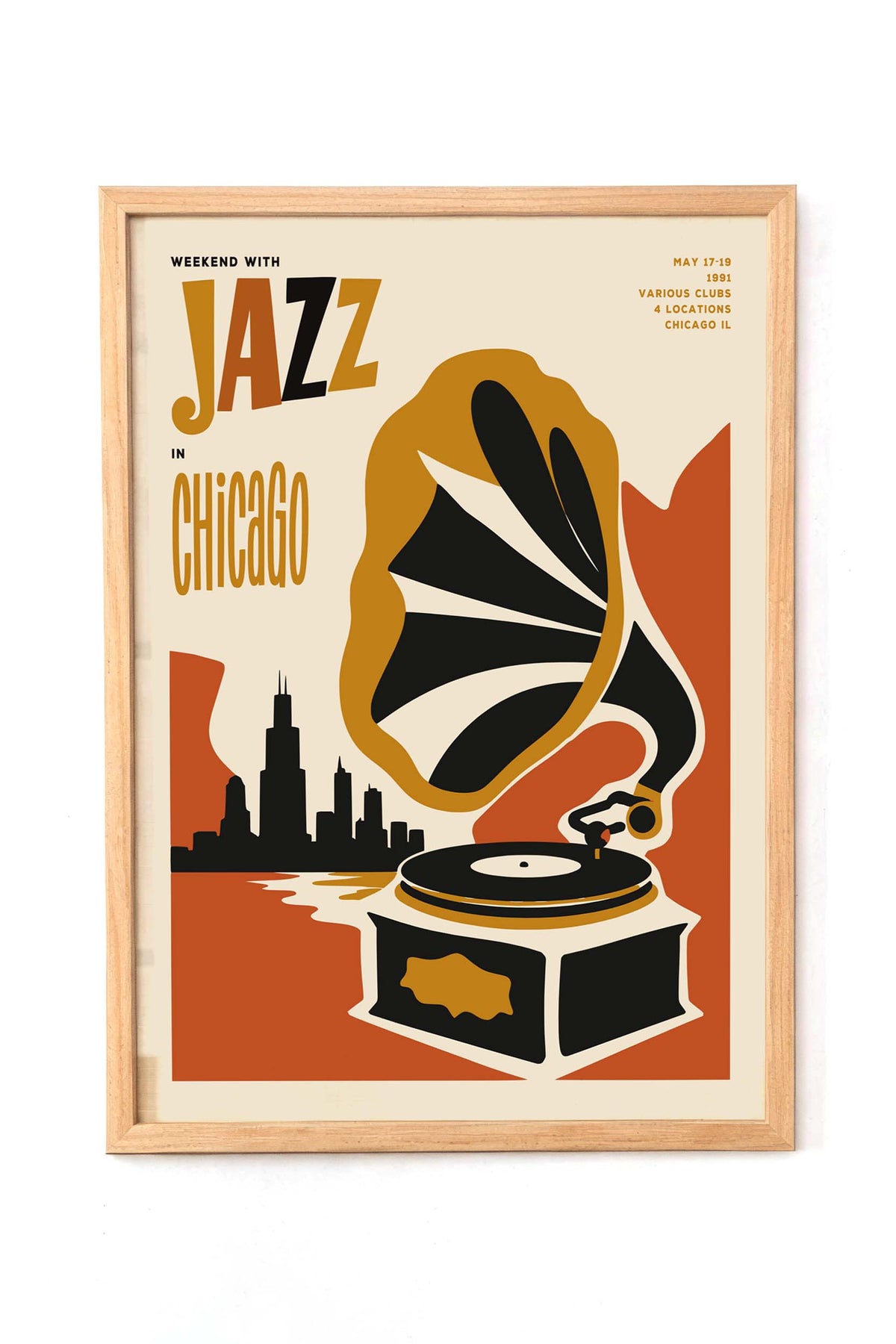 Chicago Jazz Record Wall Art