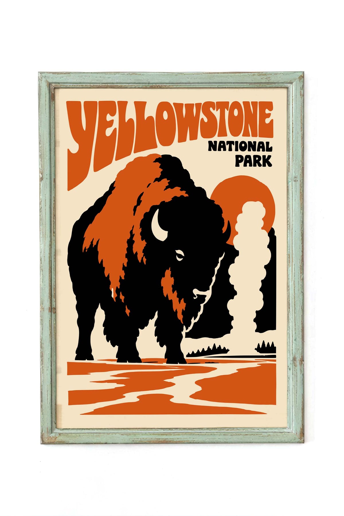 Yellowstone Bison National Park Poster