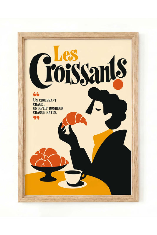 French Croissant Cafe Print
