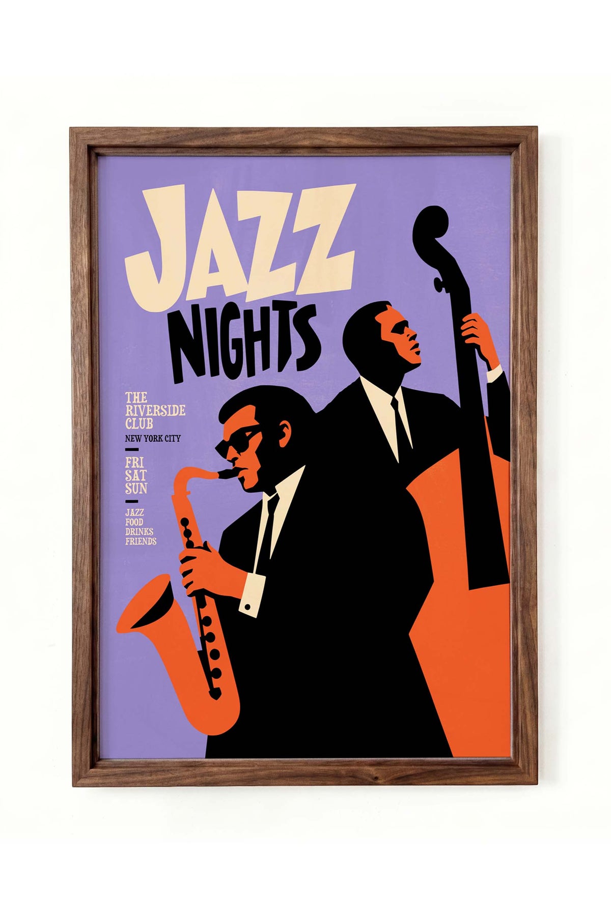 Jazz Nights Saxophone Print Wall Art