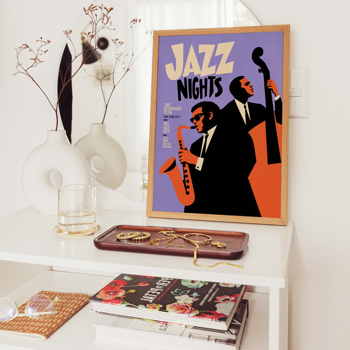 Jazz Nights Saxophone Print Wall Art