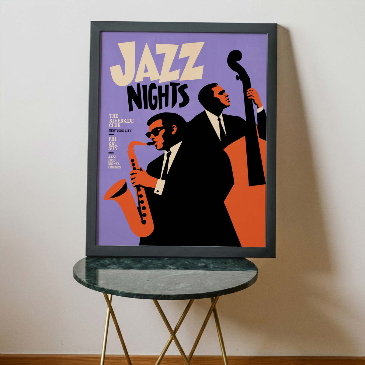 Jazz Nights Saxophone Print Wall Art