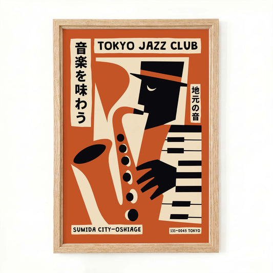 Tokyo Jazz Club Saxophone Poster