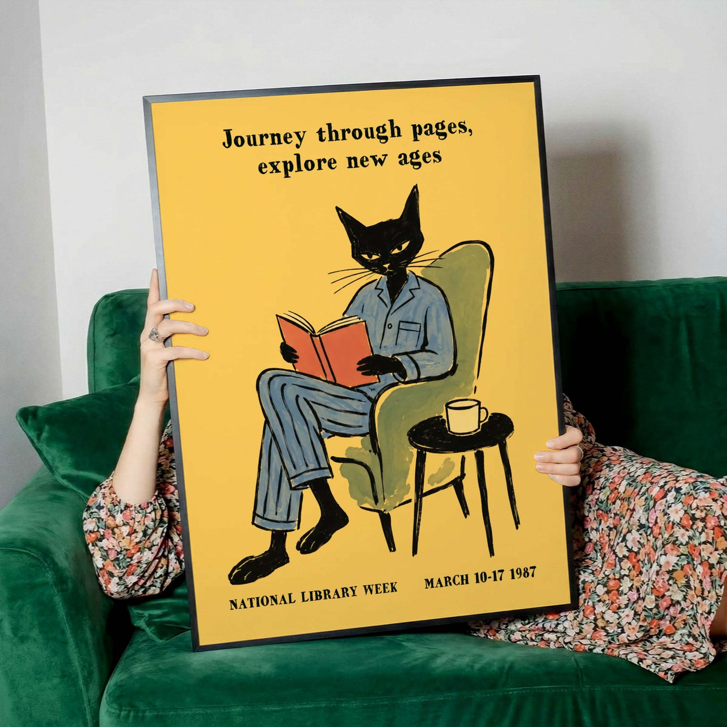 National Library Week Cat Poster