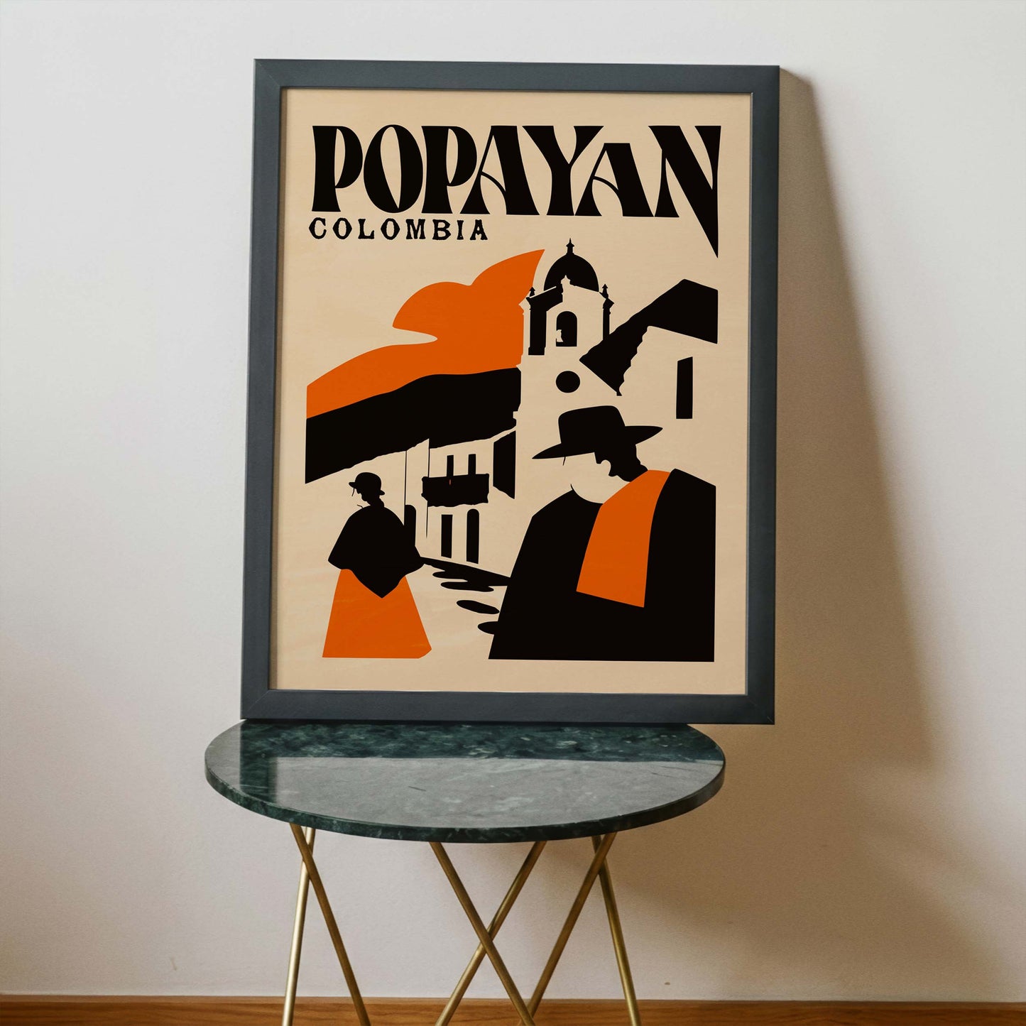 Popayan Colombia Travel Poster