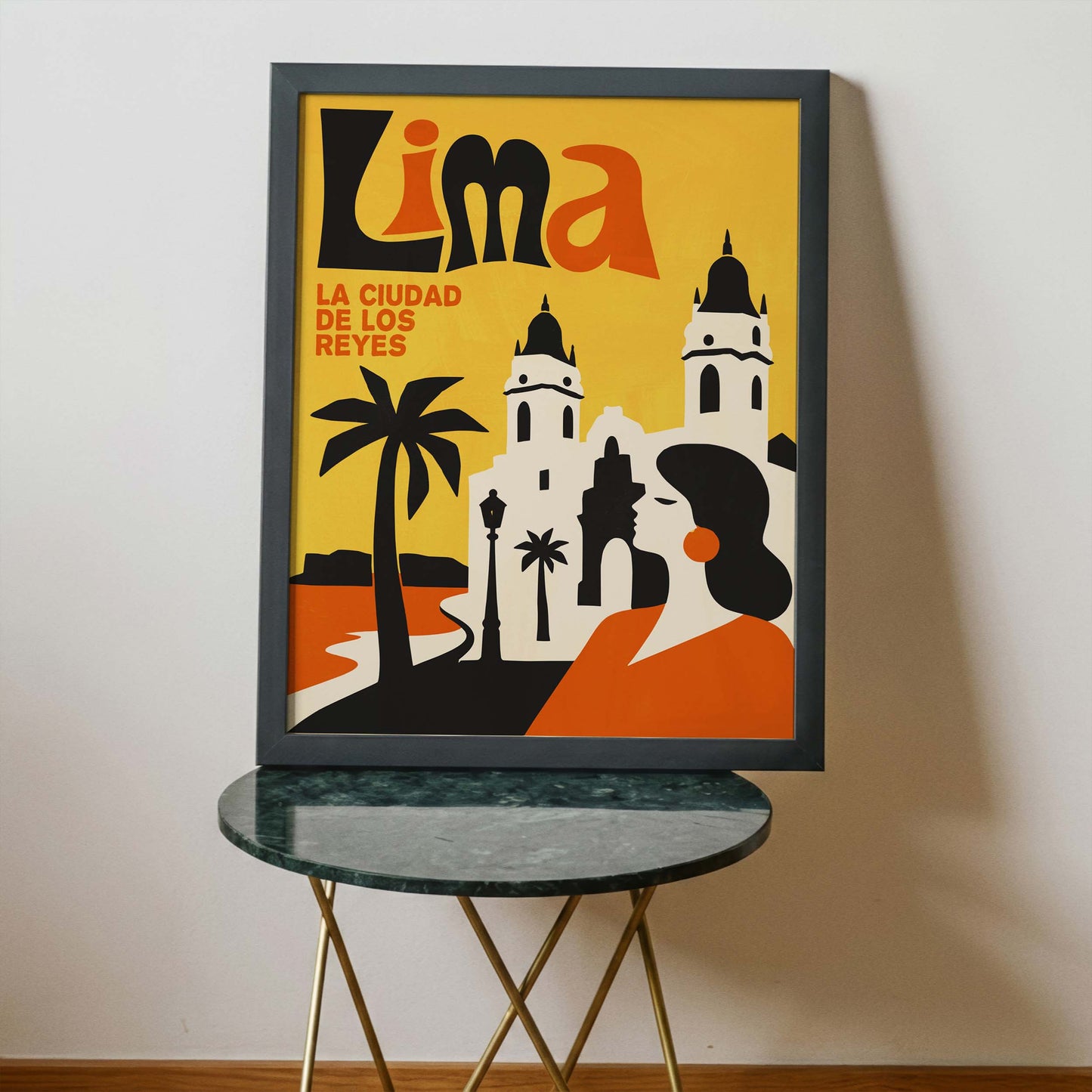 Lima Peru Travel Poster